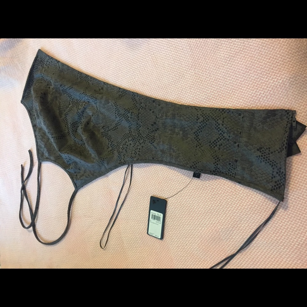 Leather crop top